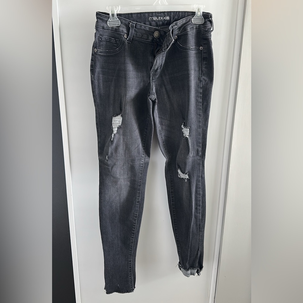 Distressed Black Jeans